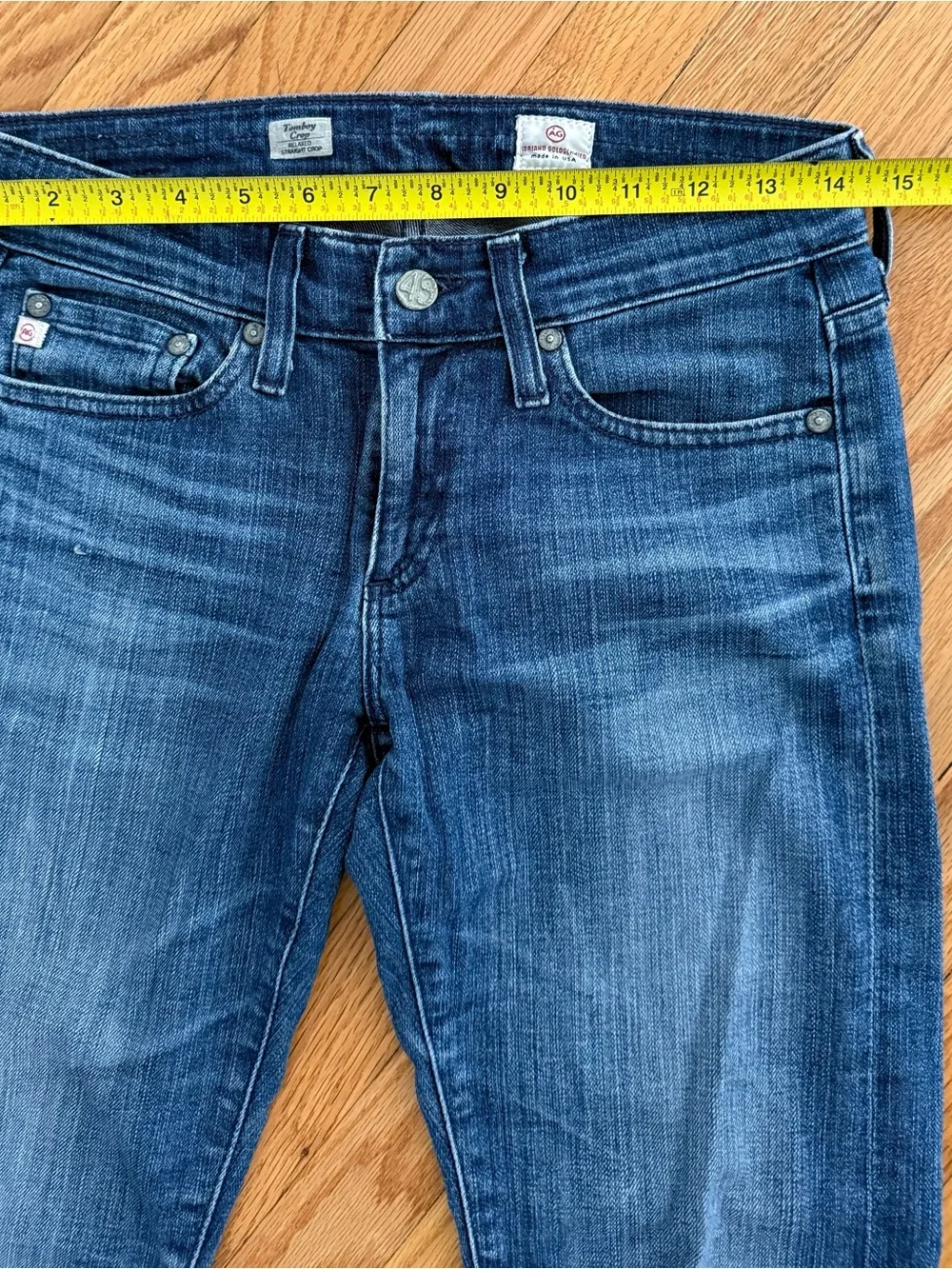 AG Adriano Goldschmied Tom Boy Relaxed Straight Jeans in Distressed Blue - Picture 5 of 9